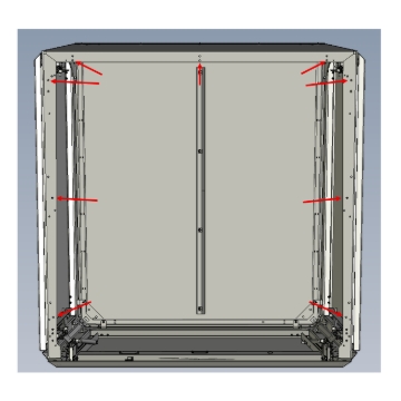 <p>Bolt Location for mounting the canopy to the fitting kit.</p>