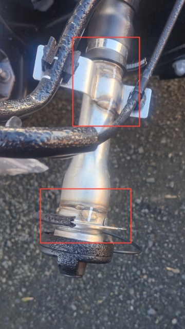 <p>Begin by carefully removing the factory-welded points on the fuel filler.</p>