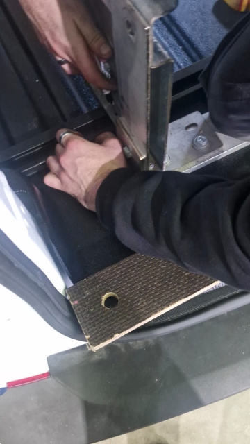<ul><li><p>Place the low-profile bar underneath the drawer on the front and rear.</p></li><li><p>Ensure you find a cavity underneath the van floor before drilling and hitting a hazard.</p></li><li><p>Then mark out on the drawer where to drill the hole to attach the low-profile bar to the drawer.</p></li></ul><p></p>