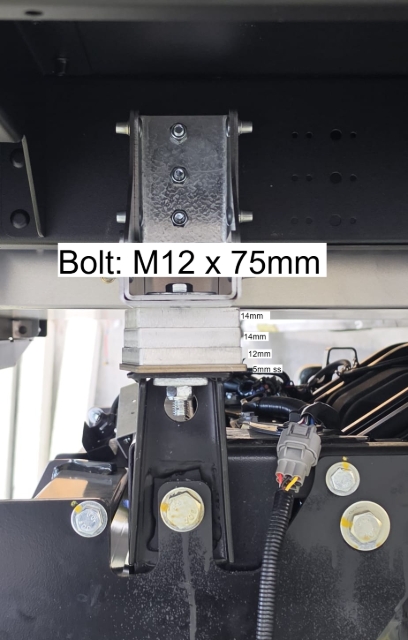<p>Distance from front: 1403.9mm</p><p>3rd hole from outside</p>