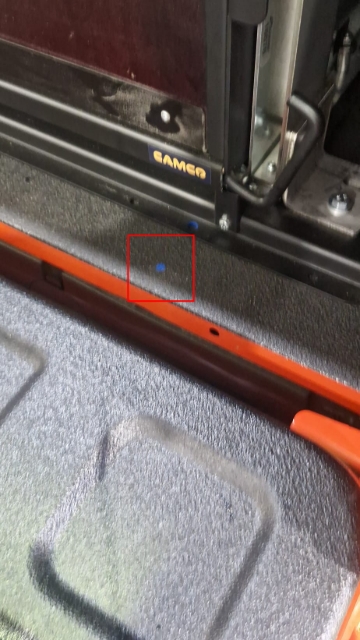 <p>Mark the holes out then move the drawer back.</p>