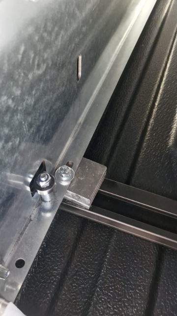 <p>Once the drawer is aligned at the front, square up the rear of the unit. A new mounting hole must be drilled at the rear to ensure the drawer is in the correct position. Secure using an M8 x 40mm bolt, washer, and channel nut.</p>