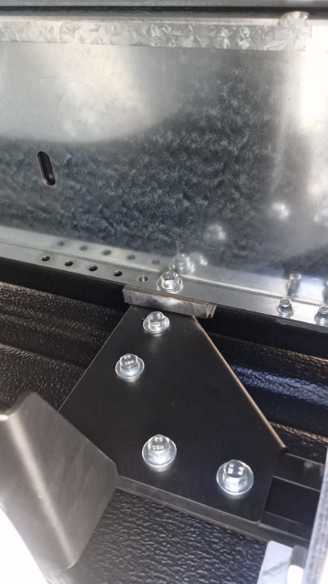 <p>When mounting the drawer in the center of the van, use the forward-most holes in the frame. Secure the unit using M8 x 40mm bolts, washers, and channel nuts.</p>