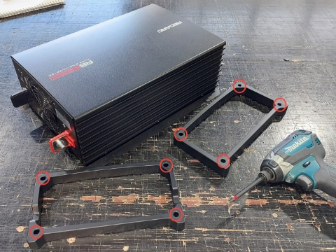 <p>Remove plastic ends using Phillips Screwdriver, X4 screws in each panel.</p>