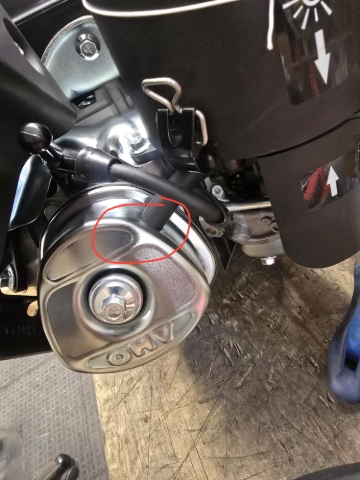 <p>Remove hose from rocker cover. Hose is just pushed in no tools required.</p>