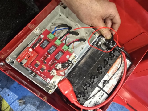 <p>Refit negative battery terminal.</p>