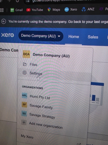 <p>Click on you company and go to "Settings" </p>