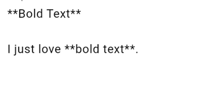 <p><strong>Bold Text</strong></p>
<p>I just love <strong>bold text</strong>.</p>