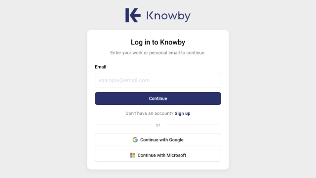 <p>On the login screen, click the <strong>Sign up</strong> link next to <em>Don't have an account?</em>.</p>