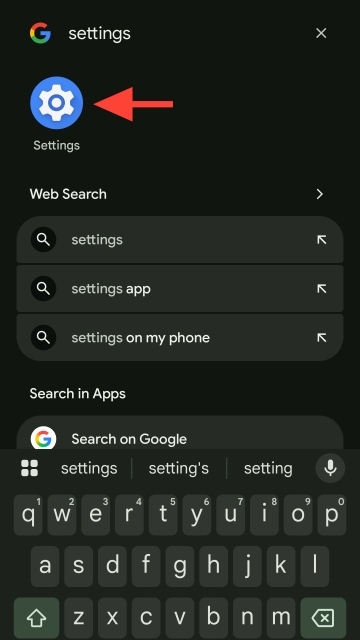 <p>Locate the settings app</p>