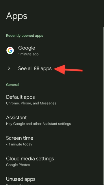 <p>Click "See all" so that you can select a specific app</p>