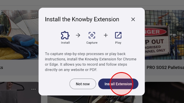 <p>Click the "Install Extension" button in the pop-up window.</p><p></p>