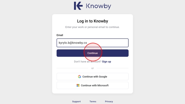 <p>To recover your password, enter your email into the field on the initial login screen and click <strong>Continue.</strong></p><blockquote><p><strong>Note:</strong> SSO users (<strong>Google, Microsoft</strong>) do not need to perform this reset.</p></blockquote><p></p>