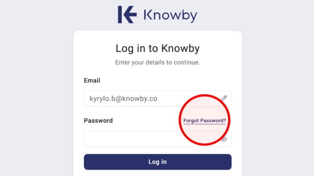 <p>Once you are on the next screen, click on the <strong>Forgot your password?</strong> </p><p>The link located next to the ‘Password’ label, to start the reset procedure.</p>