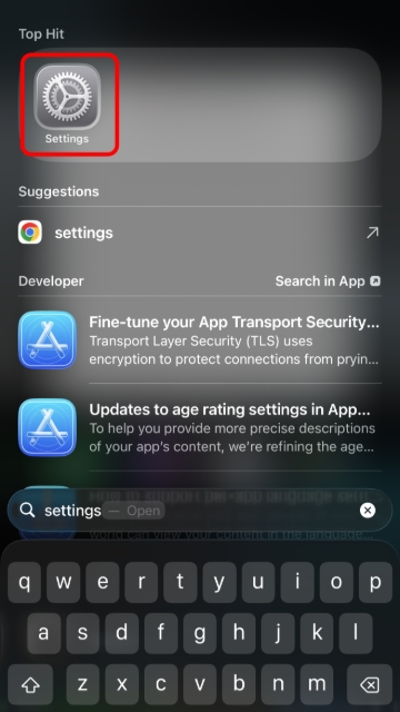 <p>Open the <strong>Settings</strong> app on your iPhone or iPad.</p>