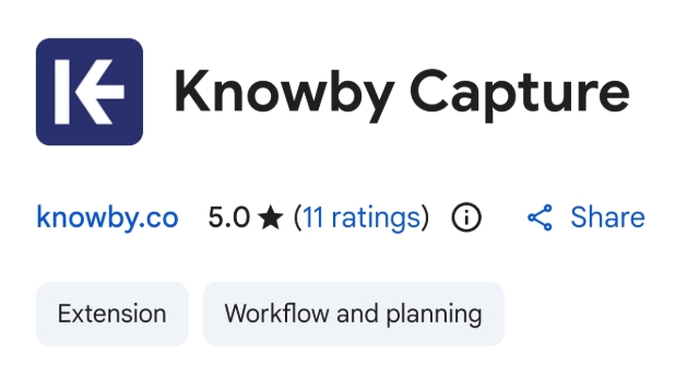 <p>Knowby Capture lets you pull screenshots and text from any PDF and build a guide from it – no manual copying needed. </p><p>Not installed yet? <a target="_blank" rel="noopener noreferrer nofollow" href="https://chromewebstore.google.com/detail/knowby-capture/jppboolaajngjhmagldabhknlgahhemj">Get the extension →</a></p>