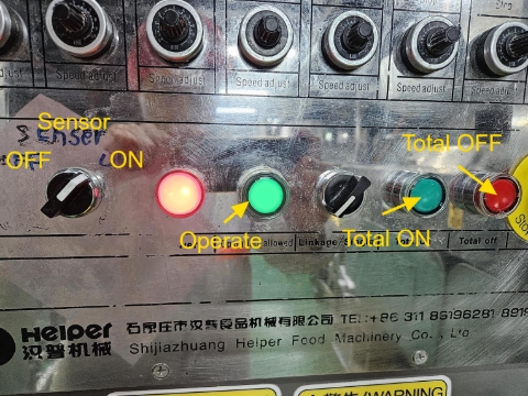 <p> Set the 1321 control box to sensor mode</p>