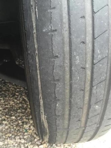 <p><strong>Edge Wear</strong></p><p></p><p>Edge wear is the most common type of wear and is the easiest way to pick up that a car needs a wheel alignment. Edge wear is when one side of the tyre, wears more than the other. This can cause one side to be worn right down to the cords or wire, while the other side has still got decent tread.</p>