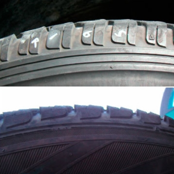 <p><strong>Heel and Toe Wear</strong></p><p></p><p>Heel and toe wear is when the rear of the edge tread blocks has worn lower than the front of the tread block and is usually identifiable by sight although running your hand over the tyre will help identify the issue if its not immediately obvious.</p>