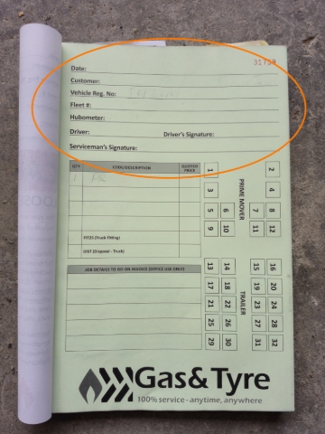 <p><strong>Job Information</strong></p><p>This should be already filled out from completing the retorque sheet but double check that the writing has come though nice and clear. If not rewrite the details. </p><p></p>