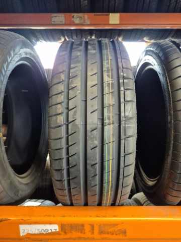 <p><strong>Asymmetrical Pattern</strong></p><p></p><p>A tyre with an asymmetric pattern features two separate tread designs, one on the inner half and another on the outer half of the tyre. It looks unusual, but both halves serve a distinct purpose.</p><p>The inner tyre tread is responsible for water displacement and protection against aquaplaning. The outer tyre tread has rigid tread blocks for higher lateral stiffness, which provides high grip when cornering and driving on dry surfaces, and quieter interior noise. This combination of features makes asymmetrical tyres especially popular for use on ultra-high-performance cars.</p><p></p><p><strong>Key features:</strong></p><ul><li><p>Excellent handling</p></li><li><p>High curve stability</p></li><li><p>Good grip in wet conditions</p></li></ul><p>However, just like a directional tyre pattern, care must be taken with tyre rotation. Vertical rotation between front and back are the options here. Indicators on the sidewall will guide correct fitting.</p>