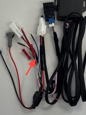 <p><strong>Step 7:</strong> Locate the pink wire and attach to the light bar high beam feed</p><p></p><p>Replace kick panel once connected</p>