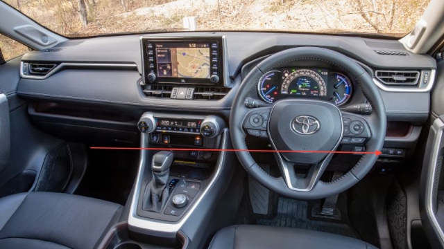 <p><strong>Step 6:</strong> Run the wiring harness along the firewall behind the dash from the location in <strong>step 1</strong> to the right hand side and attatch it to the push switch.</p>