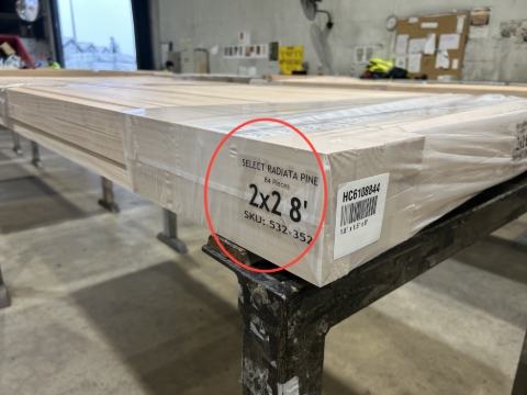 <p>Sizing labels are then added to one end of the packet&nbsp;</p><p><em><strong><br></strong></em></p><p><em><strong>This step shows the third sizing label.</strong></em><br></p>