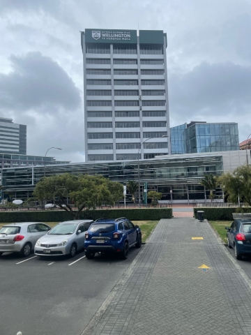 <ol><li>Exit through the Commerce School door facing the Law School, cross over, and enter the Law School through the door directly facing the Commerce School.<br></li></ol>