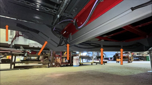 <p>Feed the Light cable through the hose/cable holders along the chassis.</p>