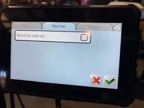 <p>'Normal Run Mode Only' Remains unticked.</p><p>Tap big green tick.</p>