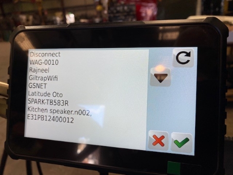 <p>Tap on the wifi ID to match the wagon ( WAG-0010 ) - see step 10.</p>