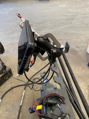 <p>Temporarily mount the monitor on the wagon hose holder</p>