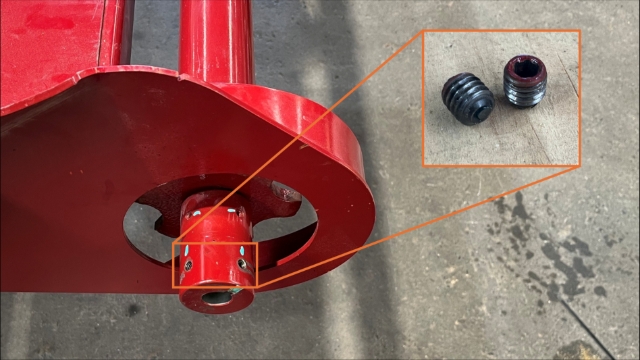 <p><span>Remove both the motor shaft grub screws
from the Motor
drive coupling and clean the threads with a tap.</span><br></p>