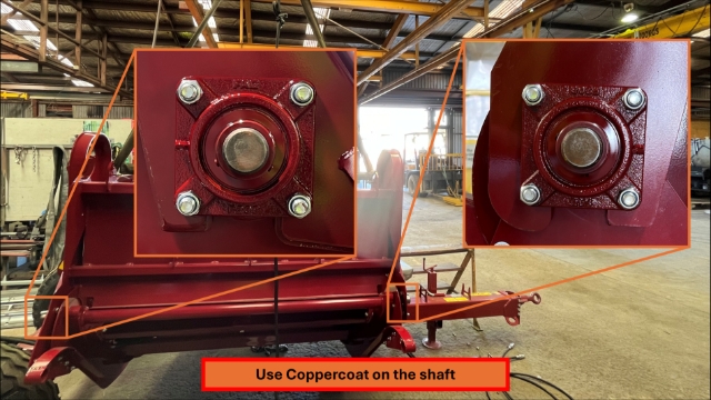 <p><span>Slide the bearings onto the shaft stubs
& bolt them in place as shown.</span><br></p>