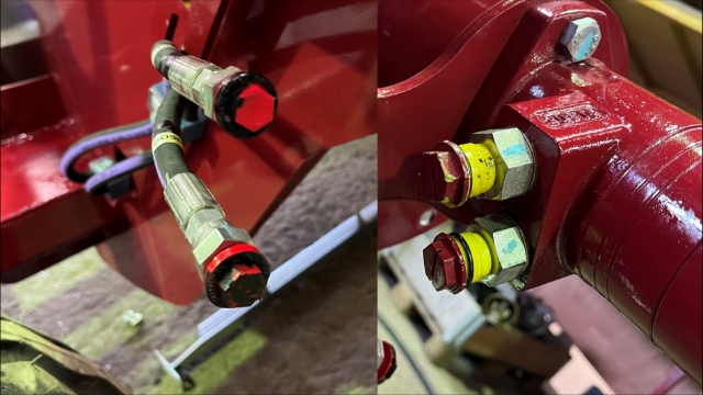 <p><span>Place caps over the Motor fittings &
in the ends of the hydraulic hoses to keep debris out.</span><br></p>