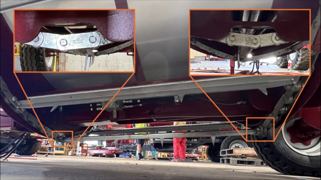 <p><span>Join the chain underneath using the bar
and joiner links from when you disconnected the chain.</span></p><p>If the bars either side of the join are
facing the same direction, install the joining bar facing the opposite
direction.</p><p><br></p><p>2x) “CH15000-3CONNECTOR” Chain joiners</p><p>1x) “127-0255” Spiked bar</p>