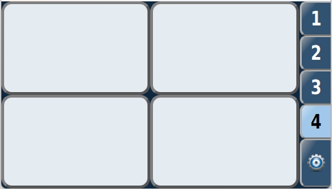 <p>You should now see a new screen on the 4th tab with 4 blank screen tiles.</p><p>Press and hold the top left-hand blank tile to enter the tile set up screen</p>