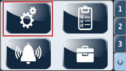 <p>Tap the double gear icon to enter settings</p>