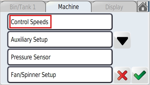 <p>Select 'Control Speeds' in the Machine tab in settings</p>