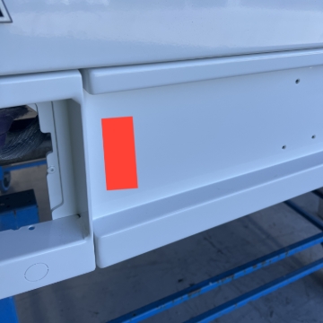 <p>Angle grind this rectangle out of the faceplate.</p>
