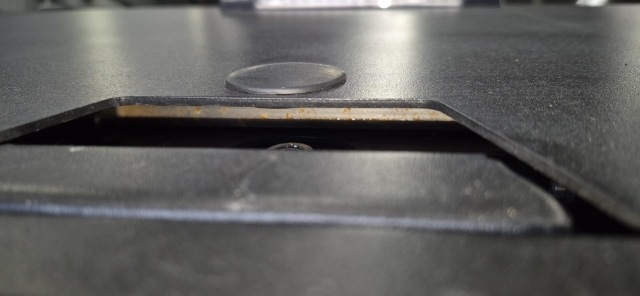 <p>If the shaft has started to rust, this will be showing as isolated yellow spots on a grey shaft. </p>