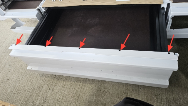 <p>Drill out top face Rivets </p>
