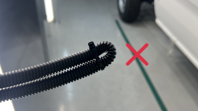 <p>Avoid tight bends.</p>