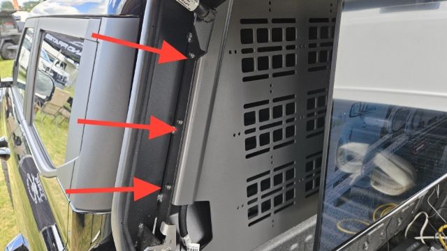 <p>Relay location is passenger side inside front pillar - either behind the relay cover or electrical panel</p><p><em>Undone by removing the 3 x M6 fasteners, IF a front wall Muletek panel is fitted, remove fasteners from both sides</em></p>