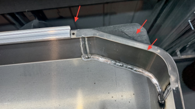 <p>Start with door face down.</p><p>Grind welds off all corners.</p><p></p>