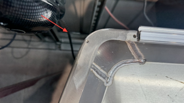 <p>After grinding check for pin holes, send back to welding station if needed.</p>