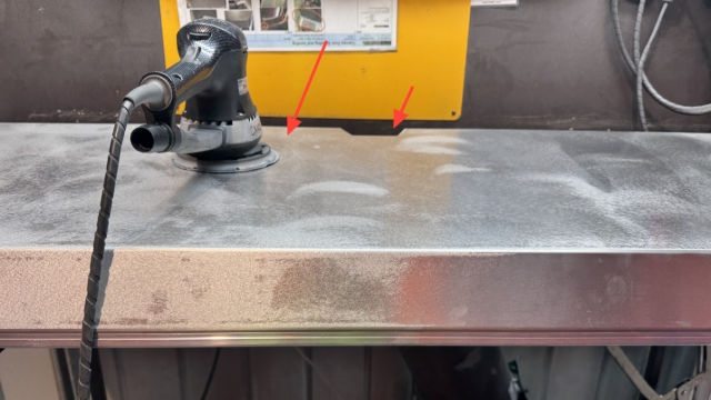 <p>Deep scratches may need to use edge of sander.</p><p>Make sure you flatten it off afterwards</p><blockquote><p><strong>If not flattened out after using the edge of the sander it will show out after pc as a dent usually requiring rework</strong></p></blockquote><p></p>
