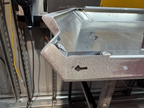 <p>Inspect for defects scratches, grinding marks, pinholes, missed welds.</p>