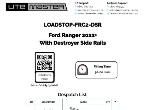 <p>Follow on from step 5 of your loadstop fitting instructions to complete installation.</p>